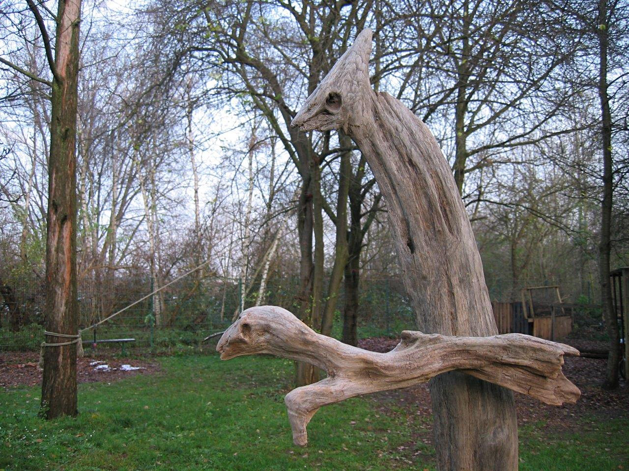 verwandte seelen - wildholzskulptur