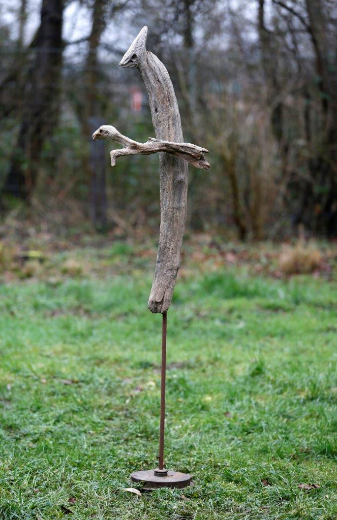 verwandte seelen - wildholzskulptur