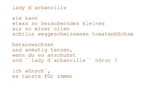 lady d'arbanville (text) - wildholzskulptur