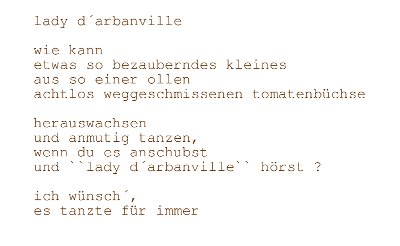 lady d'arbanville (text) - wildholzskulptur