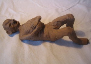 schmerz - tonskulptur